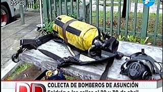 Bomberos de Asunción realizarán colecta para comprar equipos 130416 [upl. by Brentt]