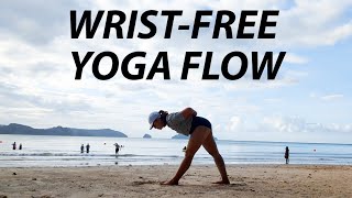 10Min WristFree Beach Yoga Flow  Standing Yoga Practice [upl. by Sillyhp]