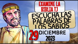 🔵 ESCUCHA LAS PALABRAS DE LOS SABIOS ✅ EXAMINE LA BIBLIA TJ [upl. by Ruth]