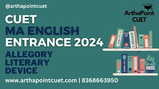 Allegory Literary Device  CUET PG English Coaching  Best CUET PG English Coaching CUET MA English [upl. by Arlynne922]