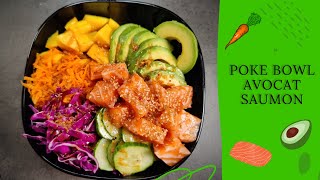 POKE BOWL avocat saumon et sa SAUCE POKE bien trop bonne [upl. by Asenav]