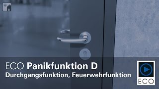 ECO Panikfunktion D Durchgangsfunktion Feuerwehrfunktion [upl. by Salema]