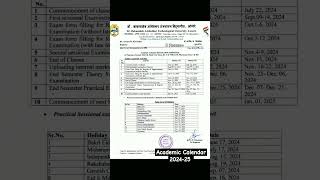 Academic Calendar 202425 ODD SEMESTER B Pharmacy Second Third amp Final Year Sem III V amp VIII [upl. by Eyt755]