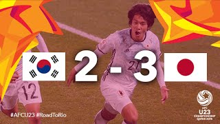 KOREA REPUBLIC vs JAPAN AFC U23 Championship 2016 Final [upl. by Ynolem]