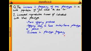 IMAT 2013 Q42  Bio  Increase In Phenotype Frequency [upl. by Domenic]