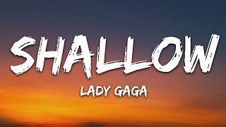 Lady Gaga Bradley Cooper  Shallow Lyrics A Star Is Born Soundtrack [upl. by Atteuqram444]