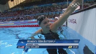 Vollmer Gold  Womens 100m Butterfly  London 2012 Olympics [upl. by Lepley]