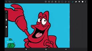 Sebastian crab the Little Mermaid coloring and song [upl. by Cyprio631]