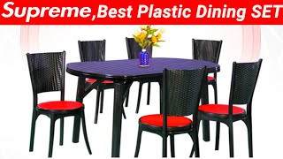 Best 6 Seater Plastic Dining SET  Best quality Plastic dining set 2024 [upl. by Areivax]