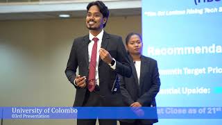 Presentation by University of Colombo CFA Institute Research Challenge Sri Lanka 202324 [upl. by Yrnehnhoj111]