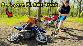 We Built A Sketchy Backyard Pit Bike Track [upl. by Critta366]