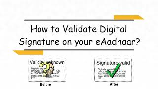 A quick guide to validate digital signature on eAadhaar [upl. by Igor]