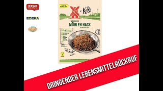 DRINGENDER Rückruf ⚠️ veganes Hack Rügenwalder Mühle ⚠️ REWE  EDEKA  GLOBUS [upl. by Boothman]