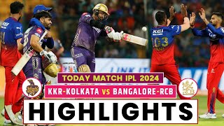 RCB vs KKR Highlights 2024  KKR vs RCB Highlights 2024  IPL Highlights 2024  Crico World [upl. by Paderna]