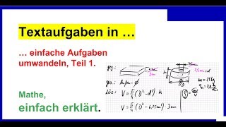 Textaufgaben in einfache Aufgaben umwandeln Teil 1 [upl. by Aisylla]