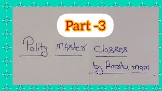 Polity master video  part3 for all exam BPSC70 SSC BSSC Railwayetc [upl. by Eralcyram]