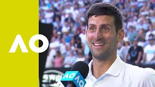 Novak Djokovic oncourt interview 3R  Australian Open 2019 [upl. by Anikat]