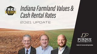 Indiana Farmland Values and Cash Rents 2021 Survey Results [upl. by Oisorbma751]