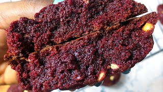 Red velvet chocolate chip cookies [upl. by Ronnoc833]