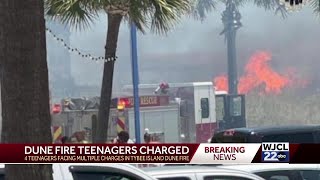 4 teens charged in Tybee Island dune fire investigation [upl. by Nnairek]