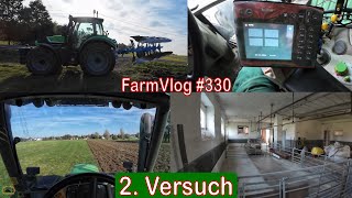 Farmvlog 330 2 Versuch beim Pflug  Isobuskabelbaum verlegen [upl. by Hanafee]