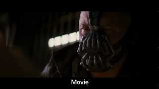 Banes Voice Comparision  Trailers vs Final Film [upl. by Teerprah]