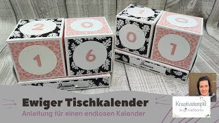 Anleitung Ewiger Tischkalender  Youtube Hop Team Kreativstempel [upl. by Kuehnel408]