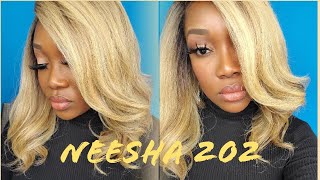 Neesha 202 Review Outre Soft and natural Collection Butterscotchwigtypes [upl. by Aislehc]