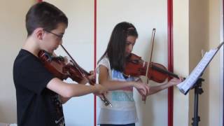 Duet For Two Violins M Crickboom  İrem Ekici amp Tuna Ekici [upl. by Mahgem]