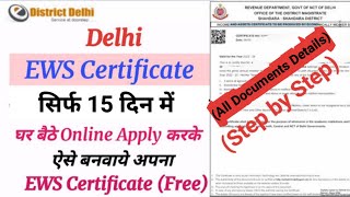 How to Apply EWS Certificate Online in Delhi  EWS Certificate Kaise Banaye Online 2024 [upl. by Nailimixam]