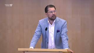 quotSverigedemokraterna är det EUkritiska alternativetquot – Jimmie Åkesson [upl. by Iel41]