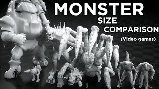 Video game MONSTERS Size COMPARISON 👹 3D Animation [upl. by Houlberg]