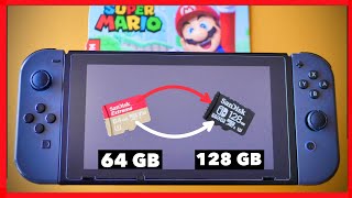 Nintendo Switch AUMENTAR MEMORIA NUEVA SD CARD nintendo [upl. by Sekoorb930]