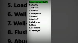 synonyms for Rich AffluentProsperousOpulentWelloffWell [upl. by Jonny351]