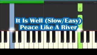 When Peace Like A River Slow Easy Piano Tutorial  How To Play It Is Well With My Soul [upl. by Lebezej159]