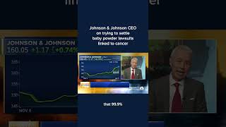 Johnson amp Johnson CEO on trying to settle baby powder lawsuits linked to cancer Shorts [upl. by Atiugram]