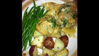 Chicken with wine and tarragon French Food [upl. by Carley]