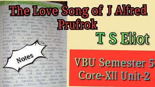 The Love Song of J Alfred Prufrok by T S Eliot [upl. by Eniotna]