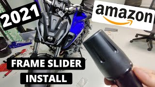 INSTALLING Frame Sliders to My Yamaha R7 Motorcycle [upl. by Mathews]