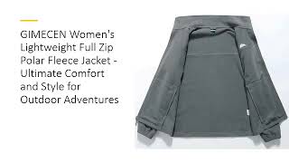 GIMECEN Womens Lightweight Full Zip Polar Fleece Jacket  Ultimate Comfort and Style for Adventures [upl. by Nayt491]