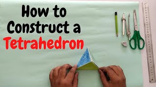 How to Construct a Tetrahedron  Net of Tetrahedron  Muhammad Madni Khan  NMIEL [upl. by Kutzer]