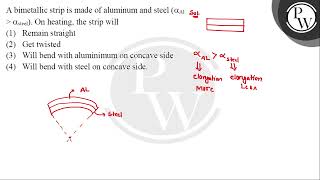 A bimetallic strip is made of aluminum and steel  On heating the strip will [upl. by Dahaf456]