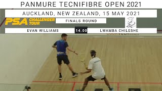 PSA CHALLENGER TOUR MATCH  MENS FINAL  EVAN WILLIAMS v LWAMBA CHILESHE  PANMURE TECNIFIBRE OPEN [upl. by Apul]