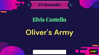 Elvis Costello  Olivers Army  Karaoke [upl. by Adlee]