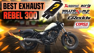 Honda Rebel 300 Exhaust Sound🔥 MussariTwo BrothersM4KSpeedCoffmansVance and HinesLeoVince [upl. by Clements213]