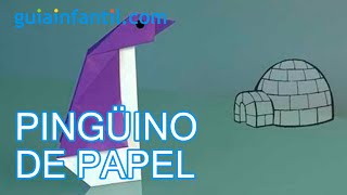 Un pingüino de papel papiroflexia [upl. by Weaver]