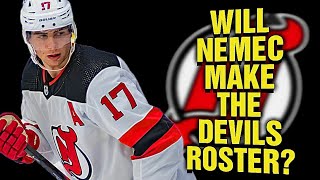 Will Simon Nemec Make The NJ Devils Opening Night Roster [upl. by Aserehs]