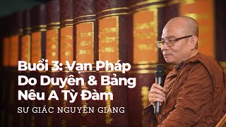 Buổi 3 Giáo Lý Căn Bản  Vạn Pháp Do Duyên amp Bảng Nêu A Tỳ Đàm  Sư Giác Nguyên Toại Khanh 2124 [upl. by Warrin462]