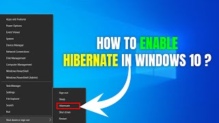 How to Enable Hibernate Option in Windows 10  2024 hibernate operatingsystem [upl. by Sido]