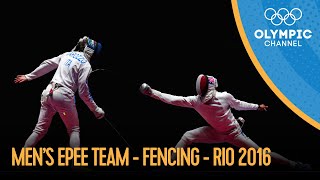 Fencing Mens Epee Team  Rio 2016 Replays [upl. by Gnivre]